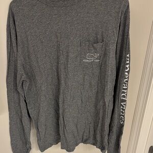 Vineyard Vines Charcoal Long Sleeve Tee